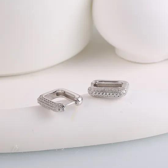 Earring Diamond Hoop Square 18K / anting hoop kotak berlian/Diamond Jewelry