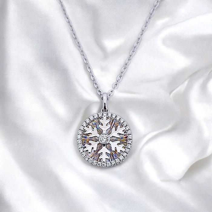 Snow Diamond Rainbow Sparkle Necklace 18K / Diamond Jewelry