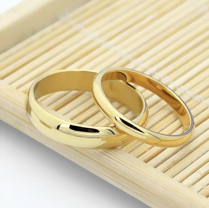 Cincin Couple Emas Polos/Wedding Ring 700K Diamond Jewelry-425CMS106LS-426CMS105LS-HT