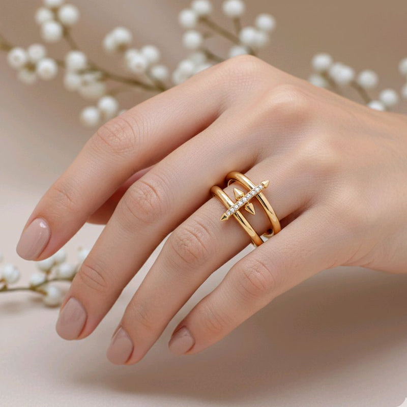 Titan Diamond Ring 18K / Cincin Berlian Titan 18K / Diamond Jewelry 405CBD12000RY - HT