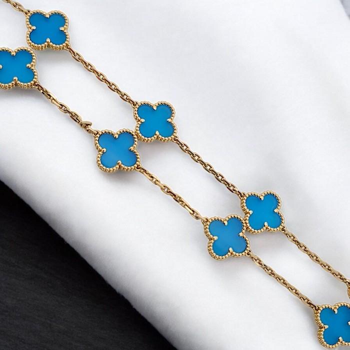 Vintage Alhambra Blue Agate 10Clover 18K / Diamond Jewelry-84KBD160000AB-HT