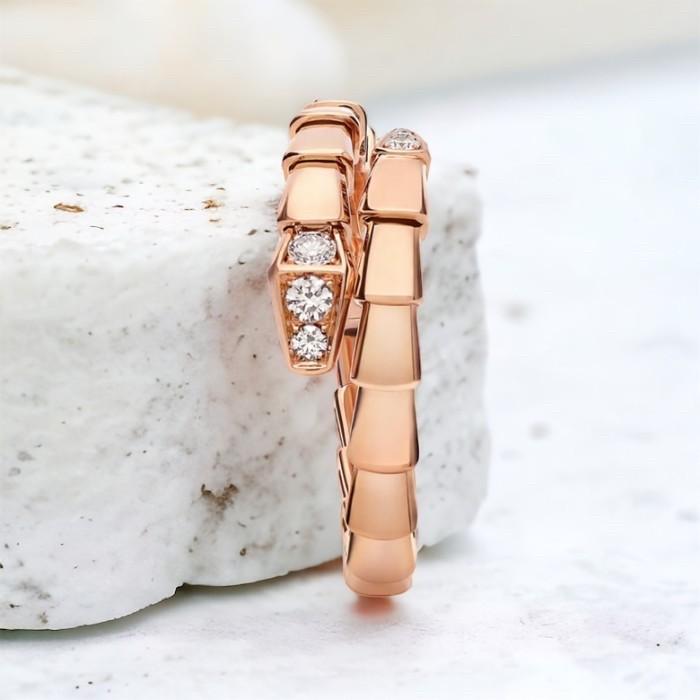 Diamond ring 18k rose gold ulo viper-Diamond Jewelry-313CBD9000RY-HT