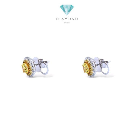 Yellow Diamond Oval Earring 18K / Anting Oval Berlian Kuning 18K / Diamond Jewelry / 1AB15000VLR