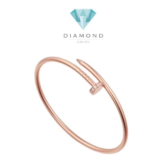 Nail bracelet juste mini diamond 18k bangle crt-Diamond Jewelry