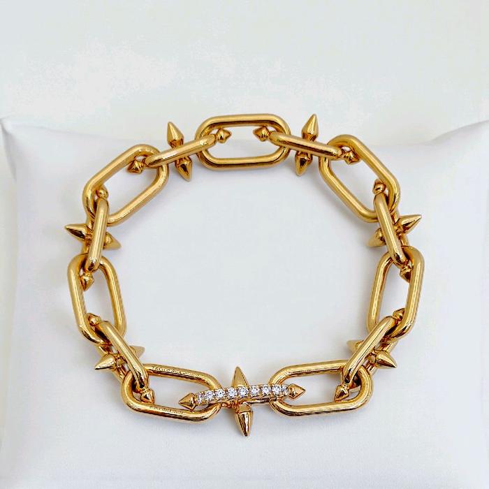 Hardware Titan Diamond Bracelet 18K / Gelang Rantai Titan Berlian 18K /Diamond Jewelry 134GBD452000AB-HT