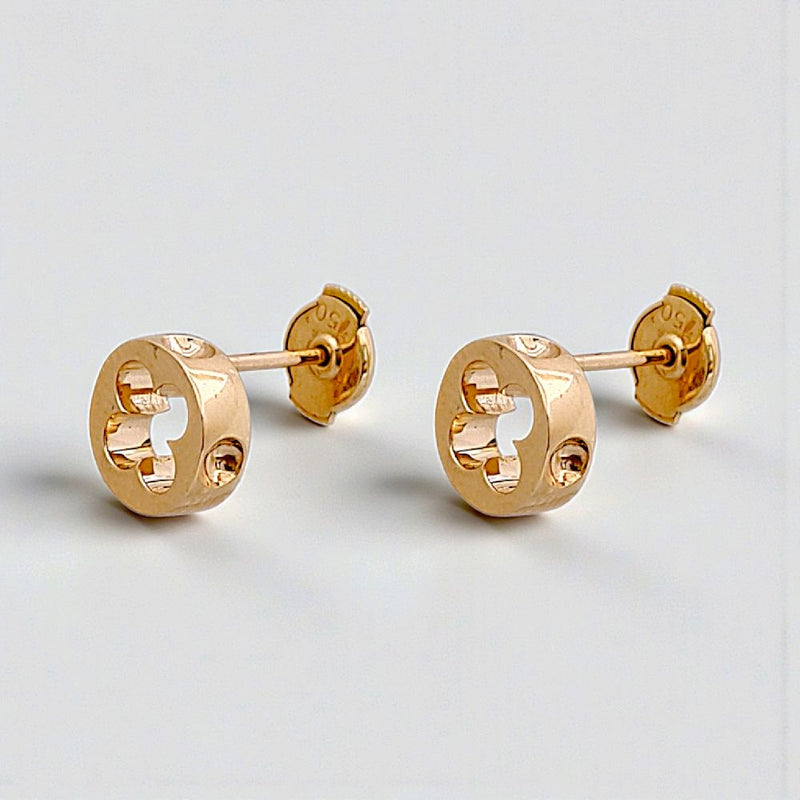 Clover Stud Rosegold Earring 18K / Anting Clover Rosegold 18K / Diamond Jewelry 397ABD390RY - HT