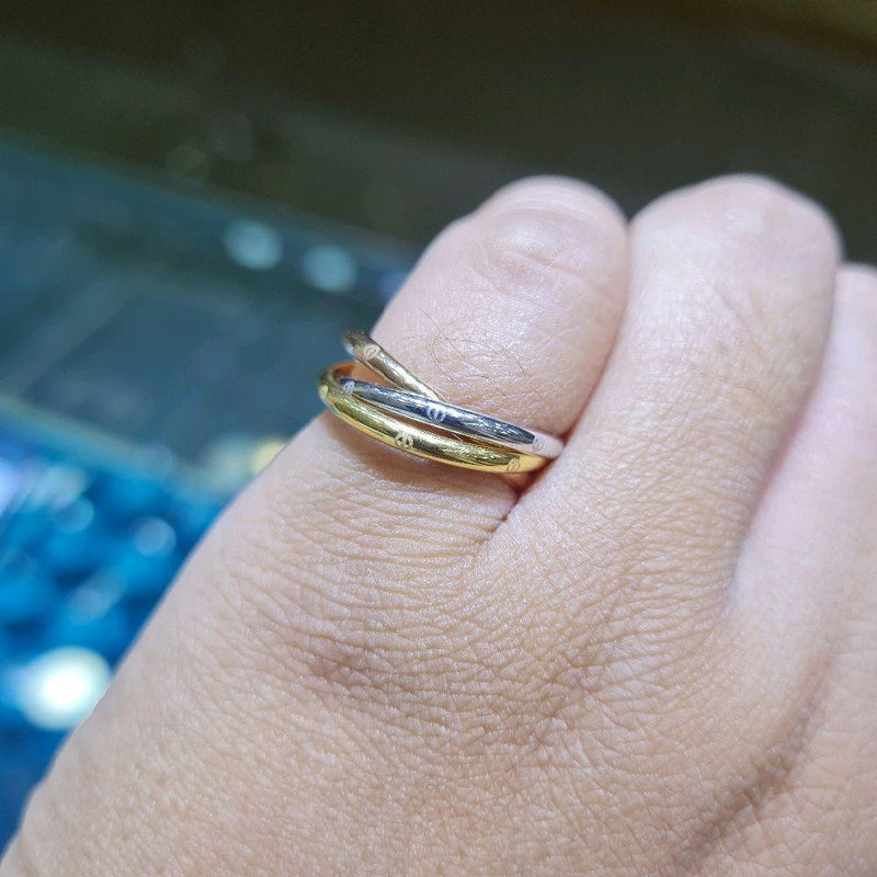 Trinity Gold Ring 16K / Cincin Emas Trinity 16K / Dimond Jewelry / 438CMS201LS