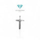 Simply Small Diamond Cross Pendant 18k/Liontin salib berlian simple-Diamond Jewelry