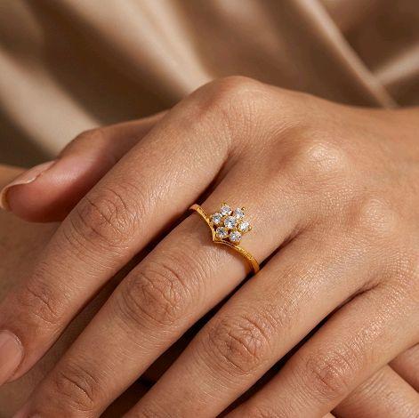 Flower Gold Ring 23K / Cincin Emas Bunga 23K / 72CMSWP2