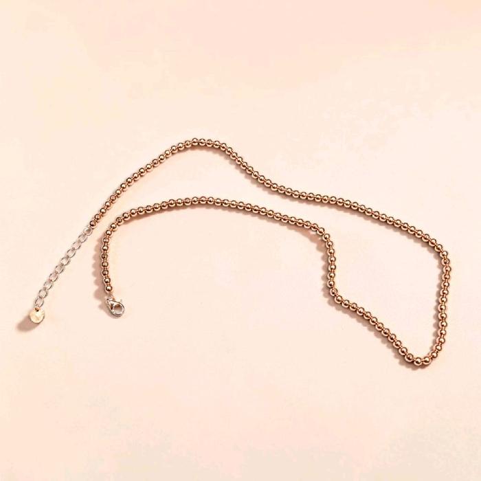 Chain Necklace Rose Gold 18K / Kalung Bola Rose Gold 18K / Diamond jewelry / 457KMS506LS