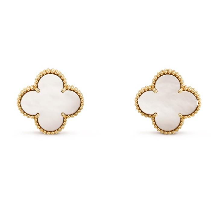 Magic alhambra vca mop earring /pendant 18K gold Diamond Jewelry