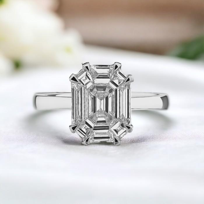 Baguette Kiara diamond ring pie cut 18k-Diamond Jewelry