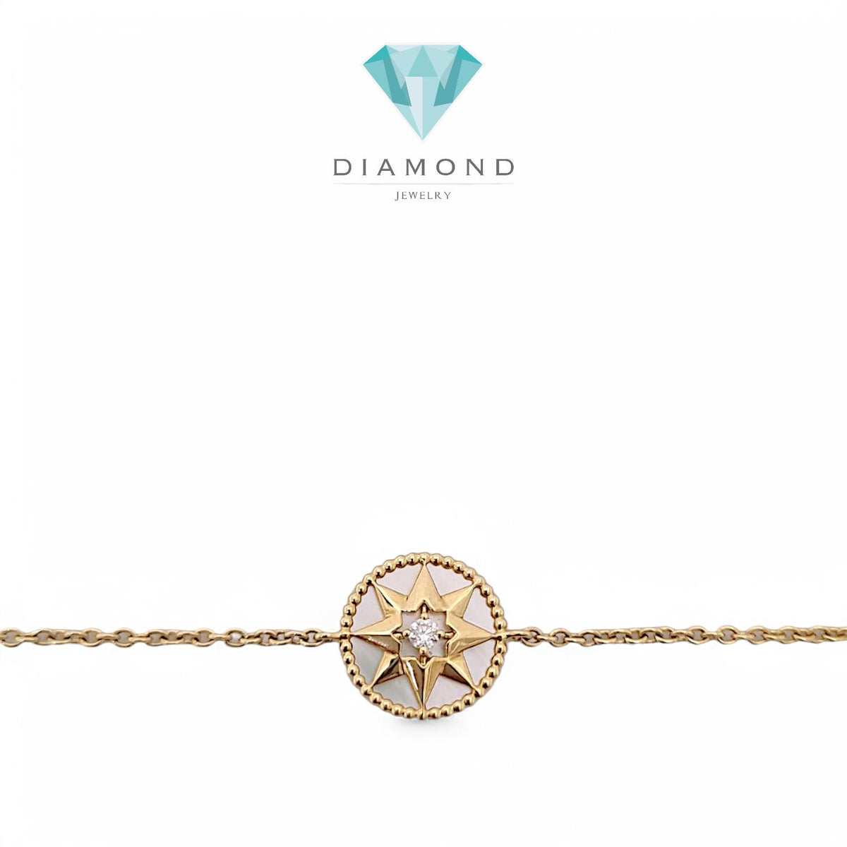Star Lucky MOP Diamond Bracelet 18K / Diamond Jewelry-381GBD258RY-HT