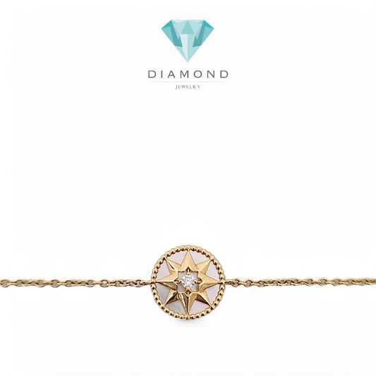 Star Lucky MOP Diamond Bracelet 18K / Diamond Jewelry-381GBD258RY-HT