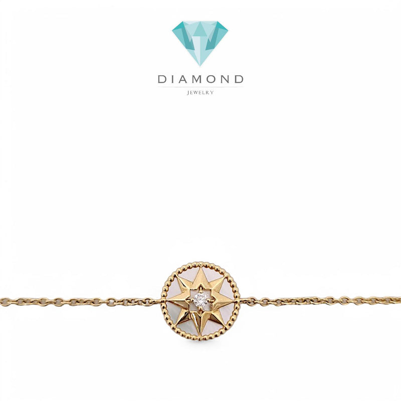Star Lucky MOP Diamond Bracelet 18K / Diamond Jewelry-381GBD258RY-HT
