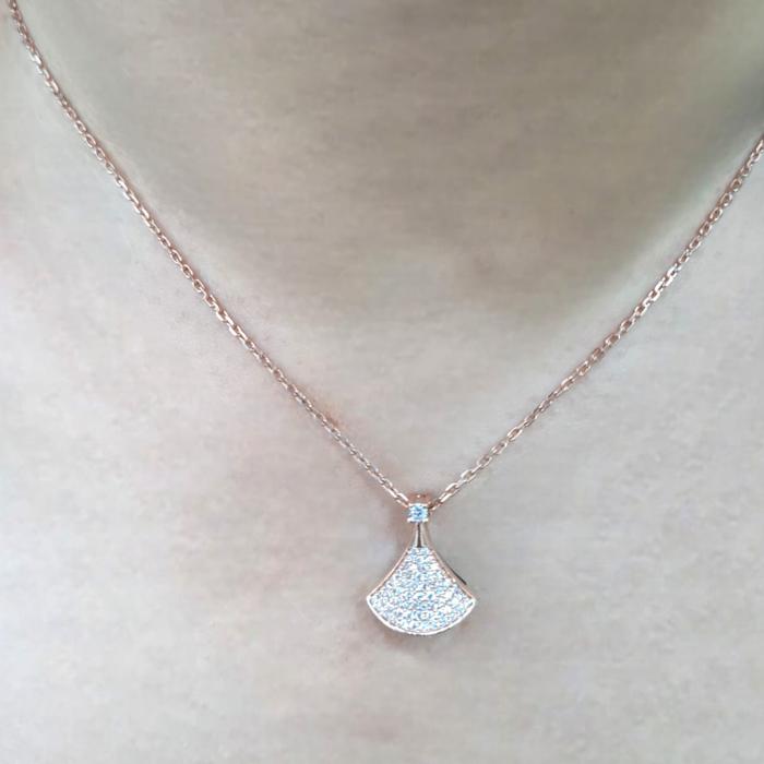 Kalung Emas Diva Bolak Balik 750K-Diamond Jewelry-395KMS522LS-HT