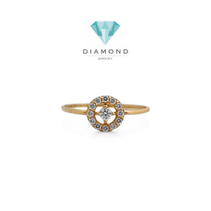 Cincin Mas Bulat Mata 700K-Diamond Jewelry