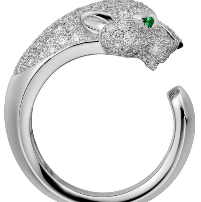 Panthere Diamond Ring 18K white gold Diamond Jewelry