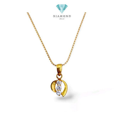 Gold Pendants With Zircon 23K / Liontin Emas dengab Zircon 23K / Diamond Jewelry / 277LMSWP1
