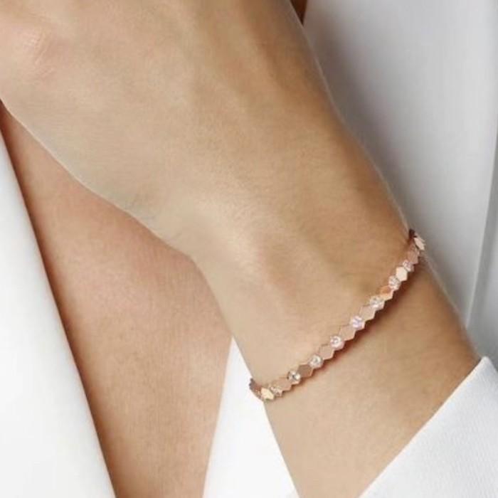 Bee Love Diamond Bracelet 18K-Diamond Jewelry-120GBSM4390RY-21000SMRY-HT
