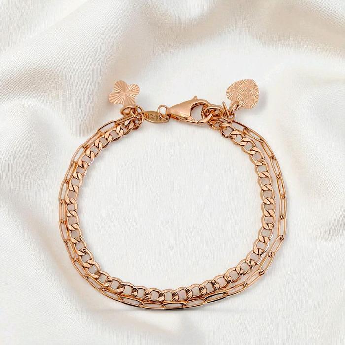 Double Gold Bracelet 750K / Gelang Emas Double 750K / Diamond Jewelry 439GMS299LS-HT