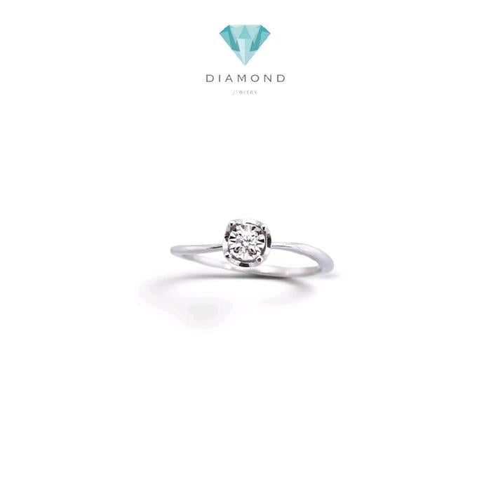 Solitaire Diamong Ring 18K / Cincin Berlian Solitaire 18K / 383CB24OLS