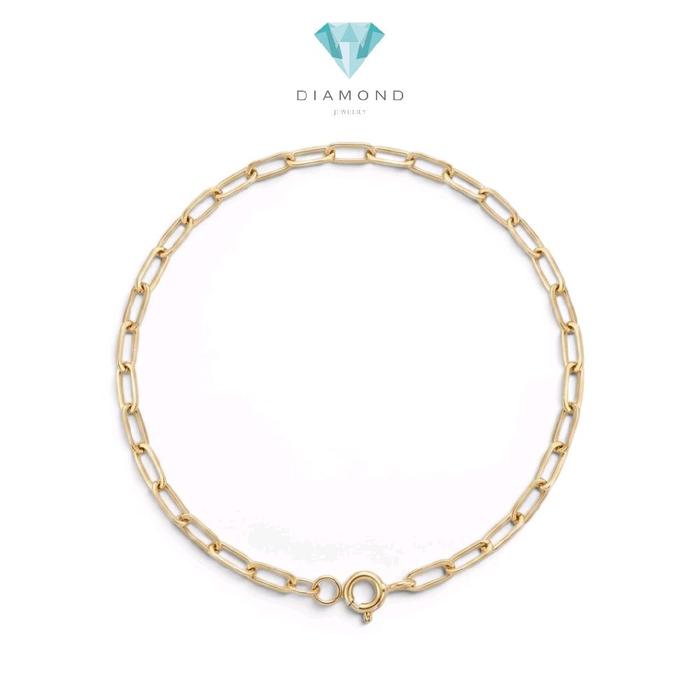 Kids Gold Chain Brecelet 16K / Gelang Rantai Emas Anak 16K / Diamond Jewelry / 494GMS095LS