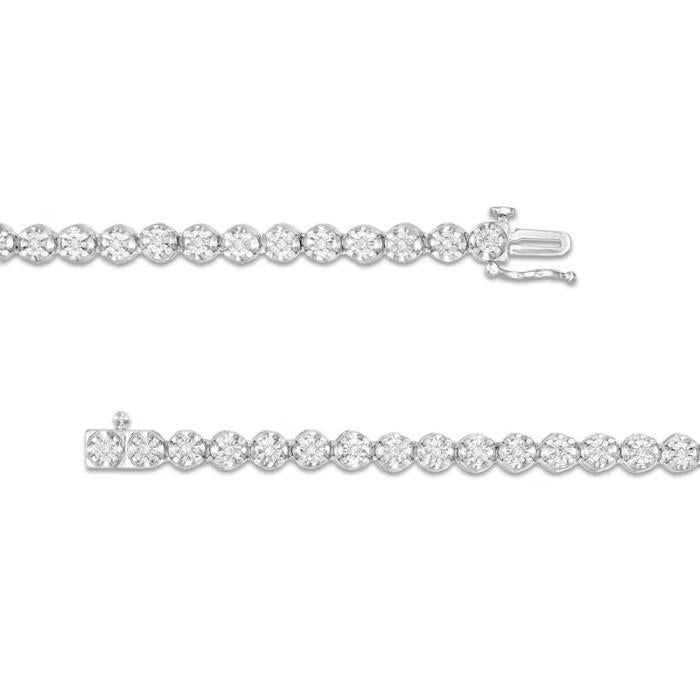 Diamond tennis 8 crt illusion necklace 18k Gold Diamond Jewelry