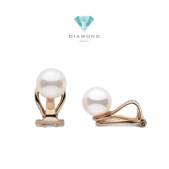 South sea pearl klip earring 22K gold Diamond Jewelry-21AM4WP
