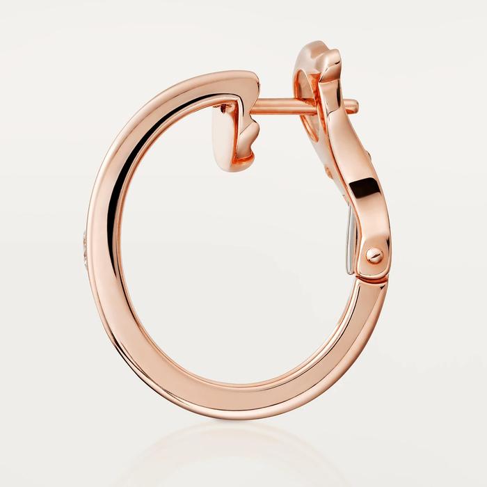 Love Diamond Earring Klip 18K Rose Gold Diamond Jewelry-1ABD13LSNEWLOVE-HT