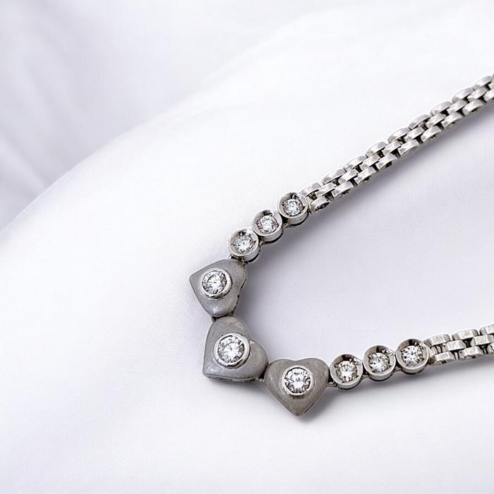 Diamond Heart Necklace 18K  koye / Diamond Jewelry