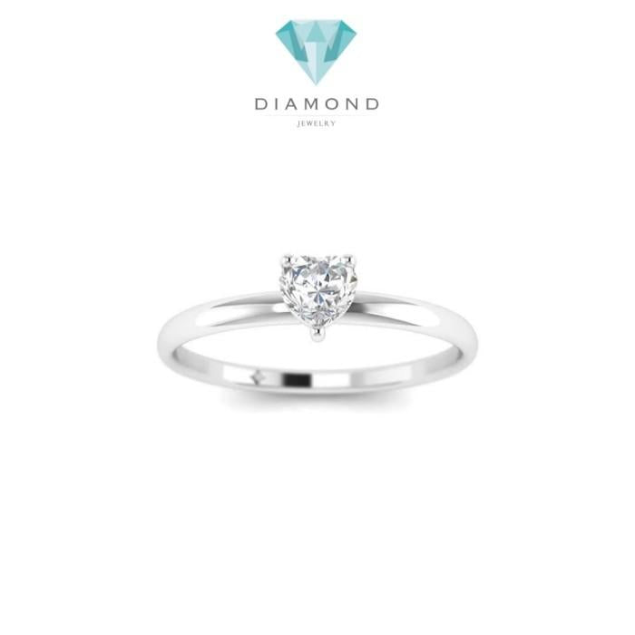 Heart Solitaire Diamond Ring 18K Diamond Jewelry