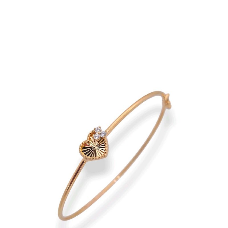 Heart Bangle 16K / Gelang Hati 16K / Diamond Jewelry / 468GMS326LS