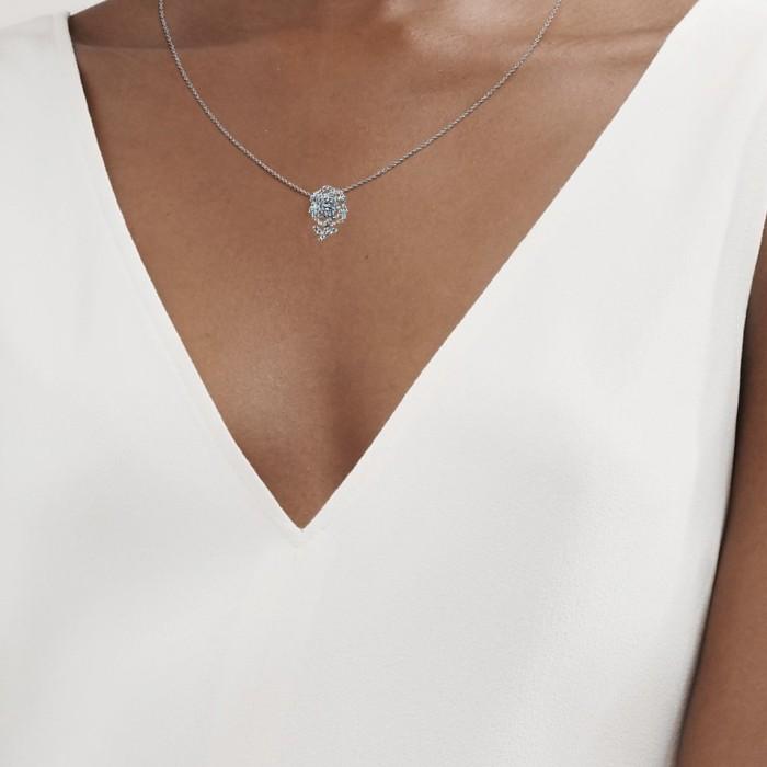 Flora Necklace Diamond White Gold 18K Diamond Jewelry-1KB5LSNEW-HT