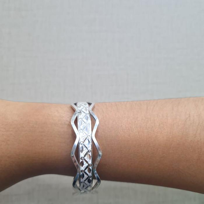 Gelang Emas Putih 750K-Diamond Jewelry-30GMSWP-HT