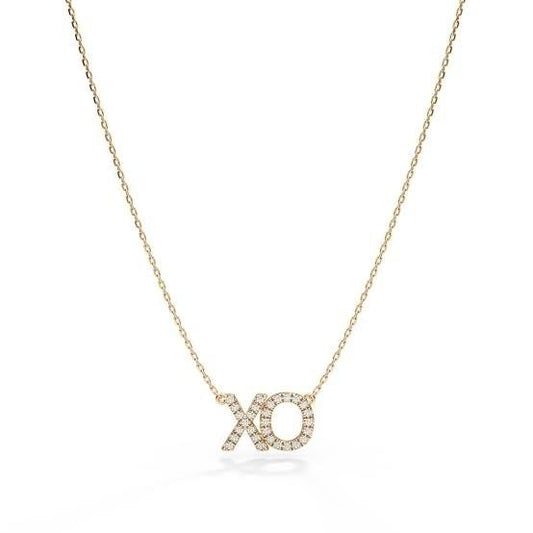Initial Custom Letter Diamond Necklace 18K Gold-Diamond Jewelry-67LBGT300WPLS/1KB3850LSNEW-HT