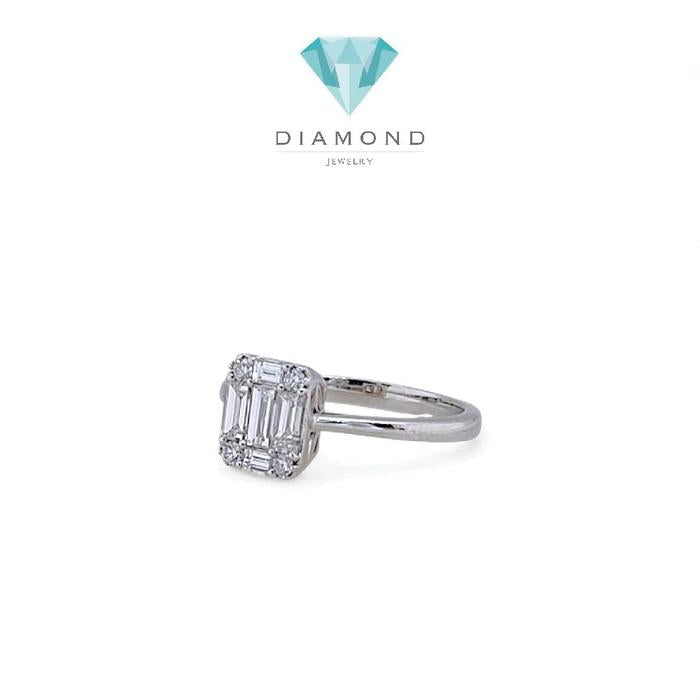 Baguette Diamond Ring 18K / Cincin Berlian Baguette 18K / Diamond Jewelry 95CBD83800AB-HT
