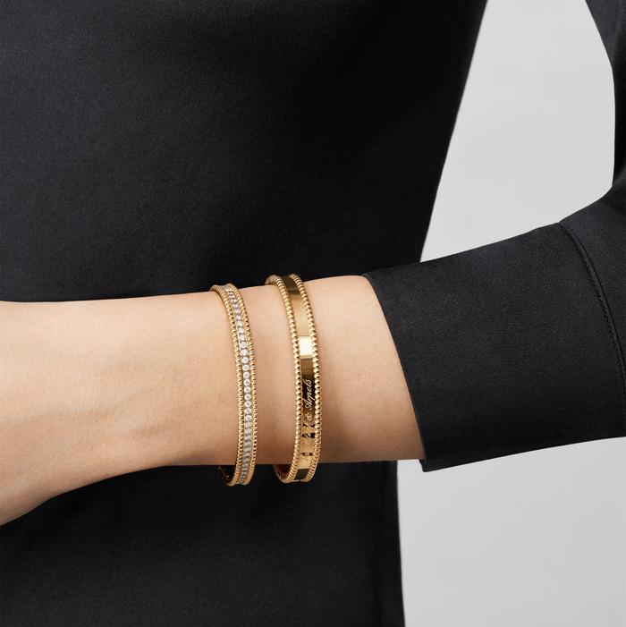 Vc bangle gold signature perlee 18K Diamond Jewelry