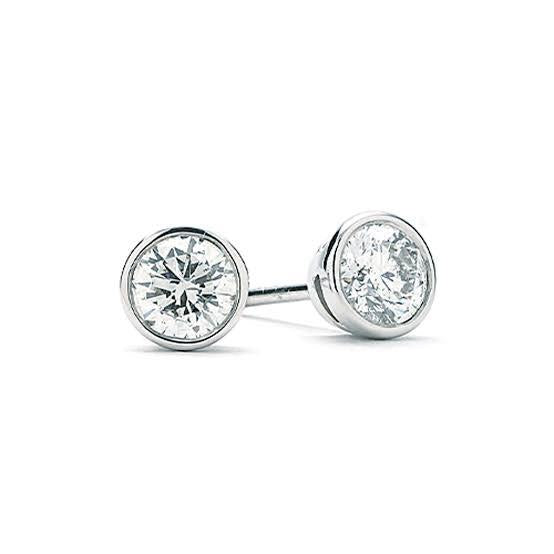 Diamond Solitaire swarozky Necklace/earring 18k White Diamond Jewelry