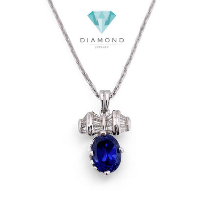 Liontin Blue Sapohire 18K / Diamond Jewelry