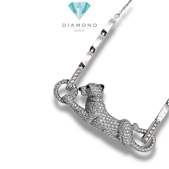 Panther Full Diamond Necklace / Diamond Jewelry