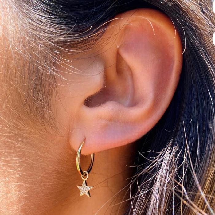 Star Earring Gold -Gift pay day Diamond Jewelry