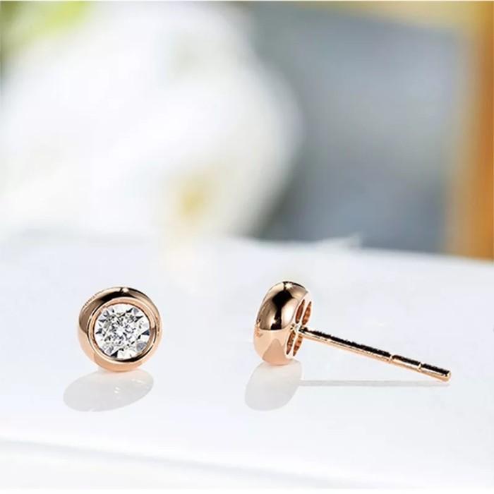 Diamond Earring Anting Berlian white /rose gold 18 Diamond Jewelr