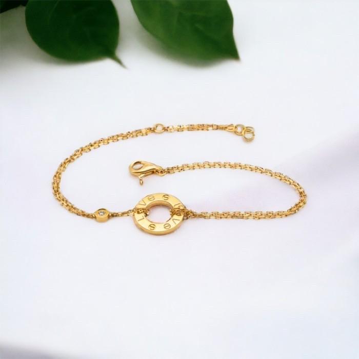 Love chain crt bracelet 18k gold diamond-Diamond Jewelry