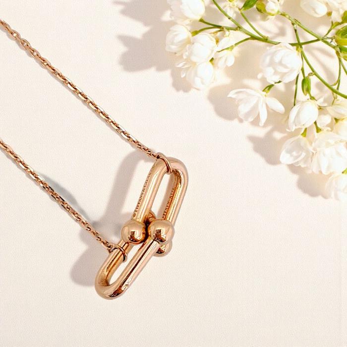 Hardwear Medium Necklace 18K / Kalung Rantai Sedang 18K / Diamond Jewelry 18KBD770RB-HT