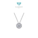 Aurora Solitaire looks Diamond Necklace 18k white gold-Diamond Jewelry