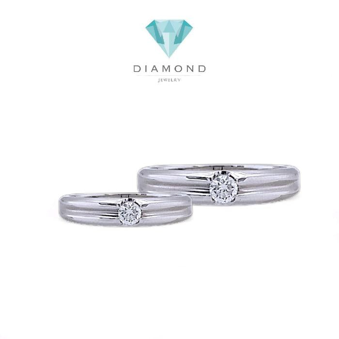 Wedding Ring Solitaire 18K / Cincin Nikah Solitaire 18K / Diamond Jewelry 61CBNKH394WPLS - 62CBNKH4997WPLS-HT