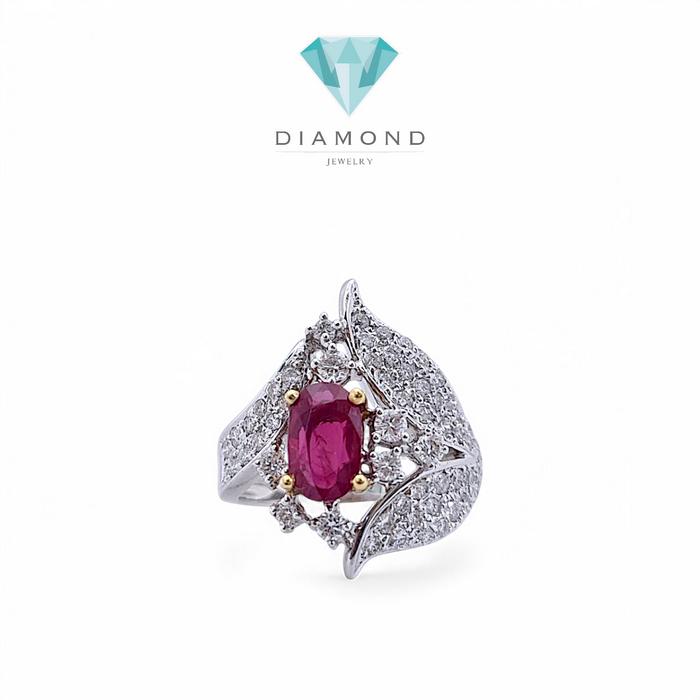 Ruby Diamond Ring 18K / Diamond Jewelry