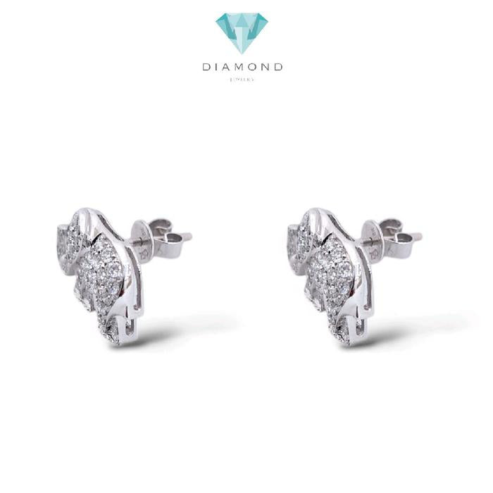 Elephant Diamond Earrings 18K / Diamond Jewelry / 111AB121000AB