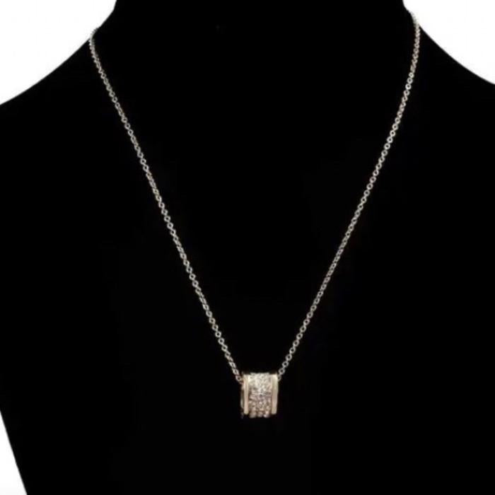 Diamond Pendant Pave Round Cilinder Zero/Kalung Berlian Zero Cilinder-Diamond Jewelry-373KBD22000RY-HT